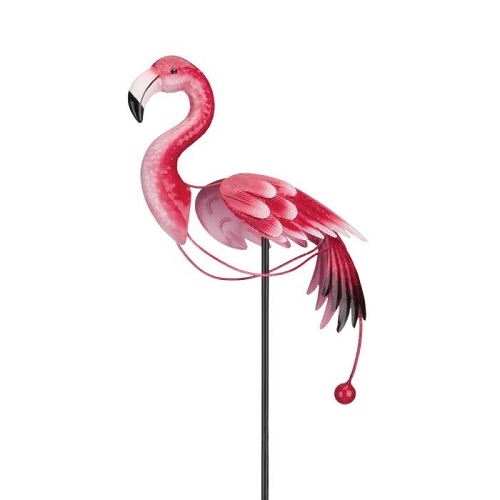 Flamingo Metal Yard Stake - Exclusive Ironworks - Flamingo Yard Stake Bopping around